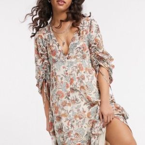 Free People Earthfolk Maxi Dress in Tea Combo